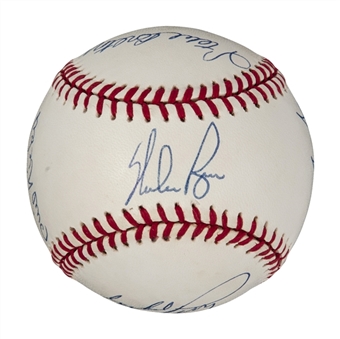 300 Win Club Multi-Signed Baseball With 8 Signatures (PSA)